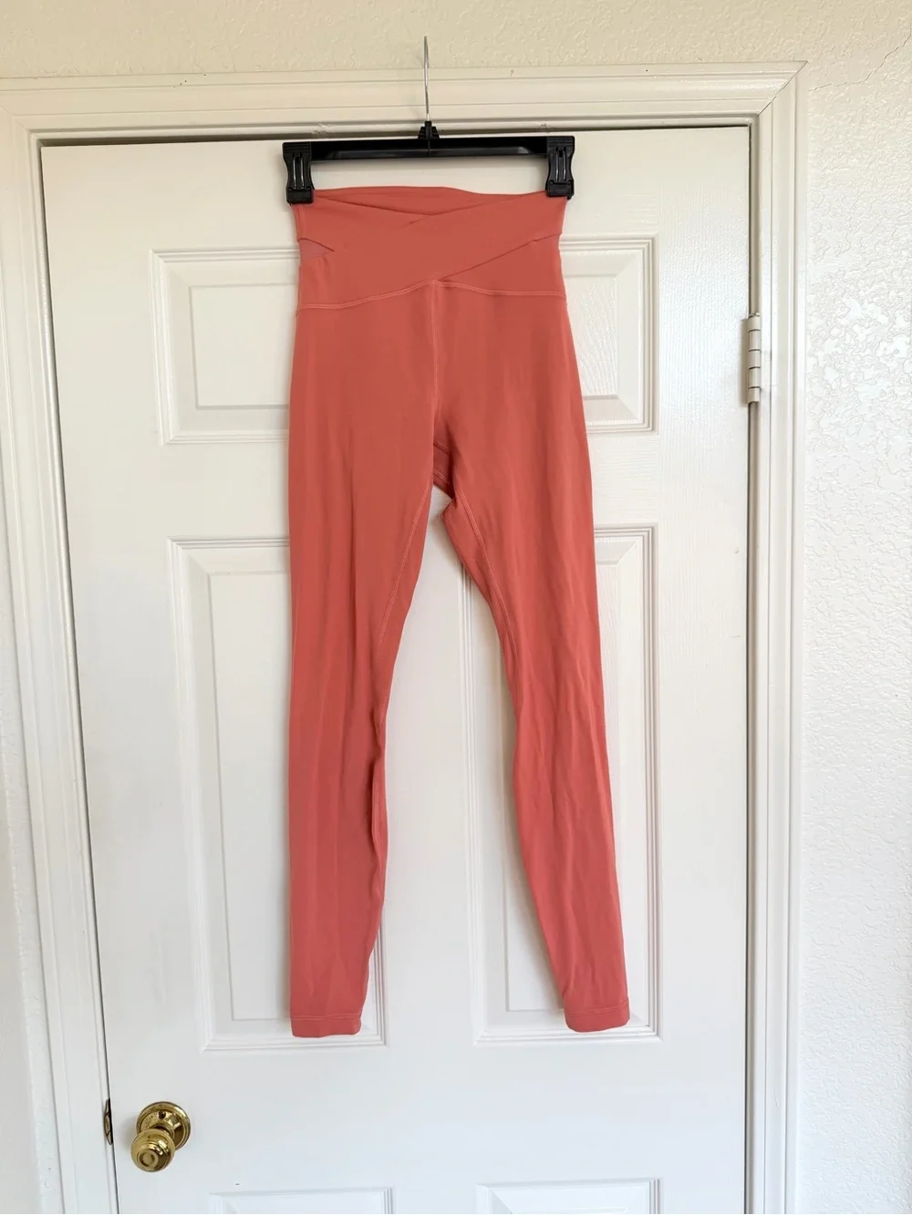 Lululemon Aligned Angles High Rise Yoga Leggings Pants Salmon Pink 4 LIKE NEW